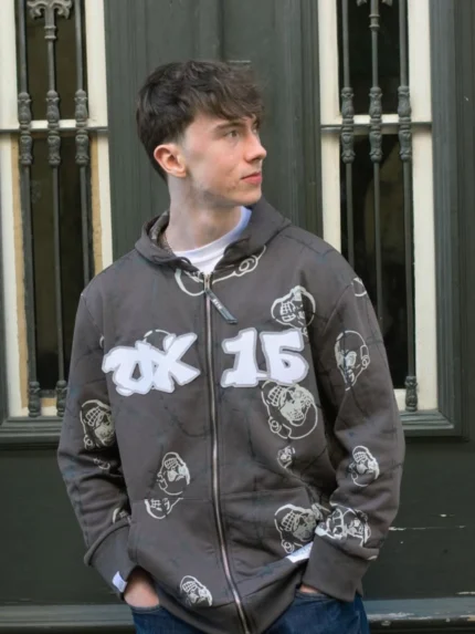 OX16 Old School Applique Zip Hoodie (2)